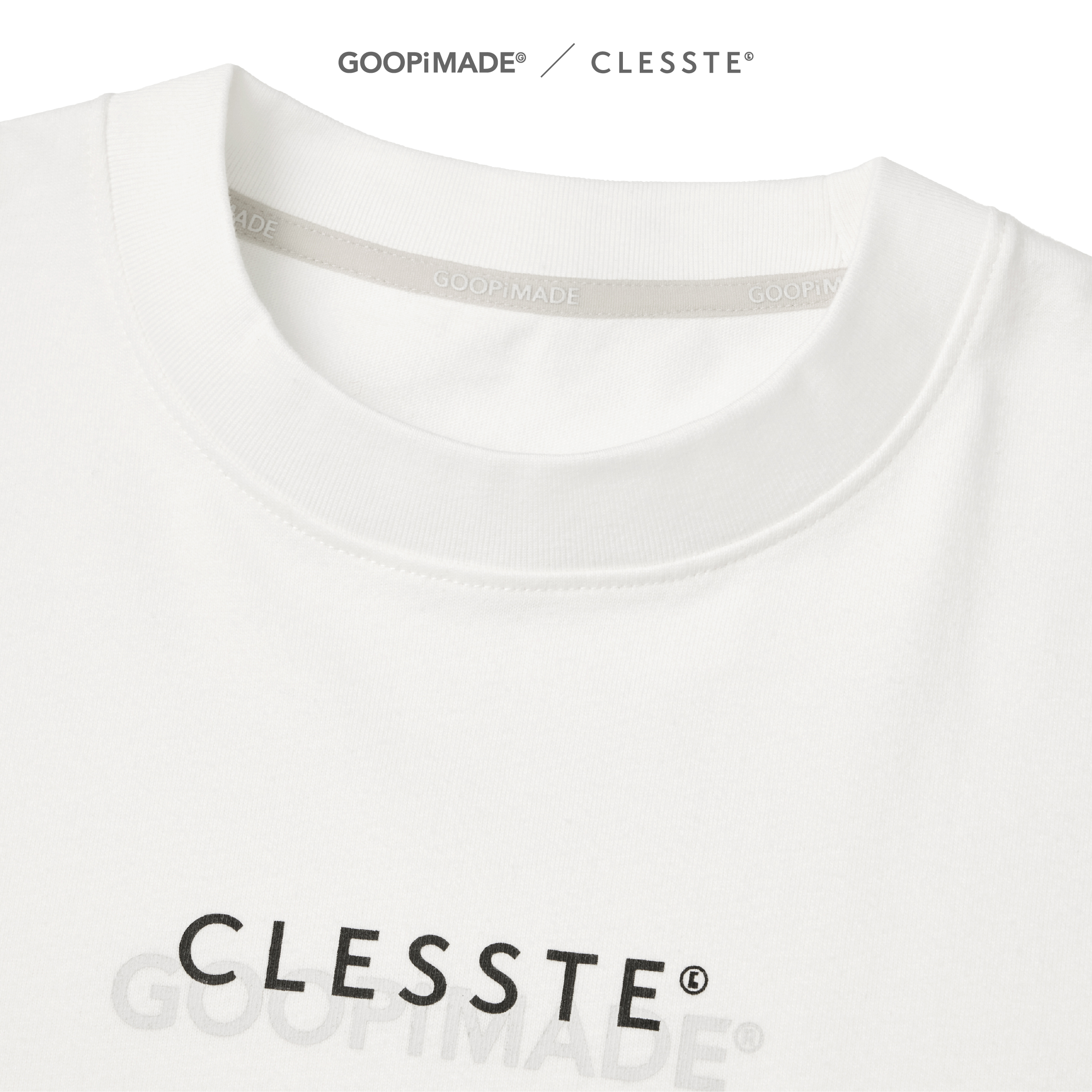 LOGO ARCHIVE TEE WITH DRAWSTRING FOR GOOPiMADE - WHITE