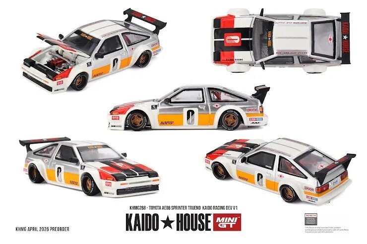 [預訂] Kaidohouse x MINIGT 1/64 豐田 Toyota AE86 Sprinter Trueno Kaido Racing Dev V1