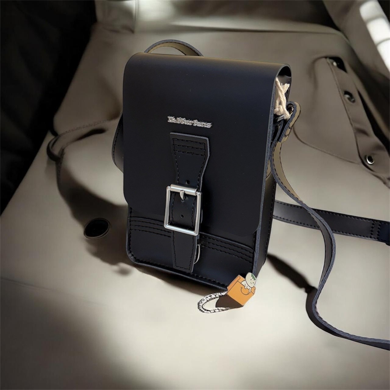 Leather Vertical Crossbody Bag