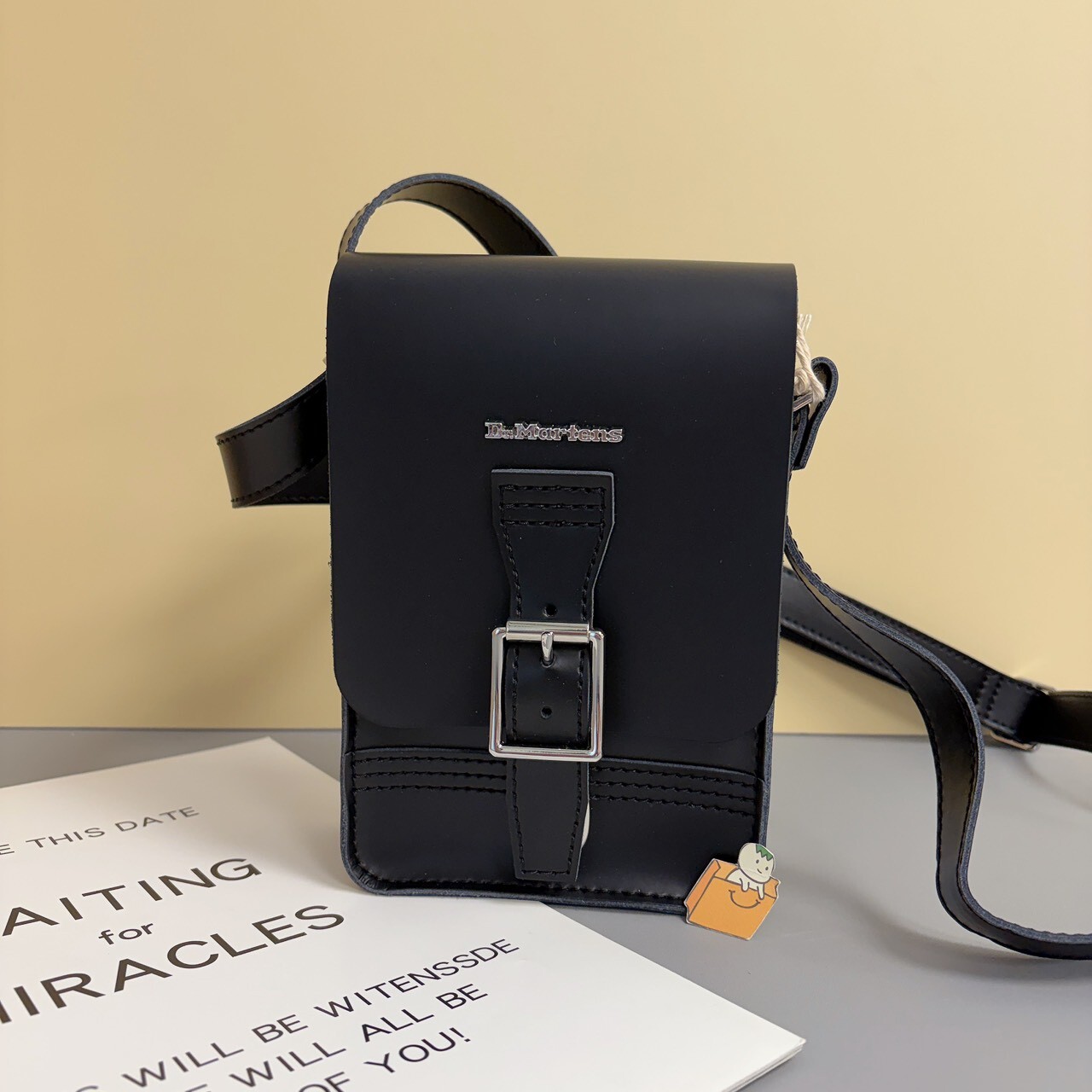 Leather Vertical Crossbody Bag