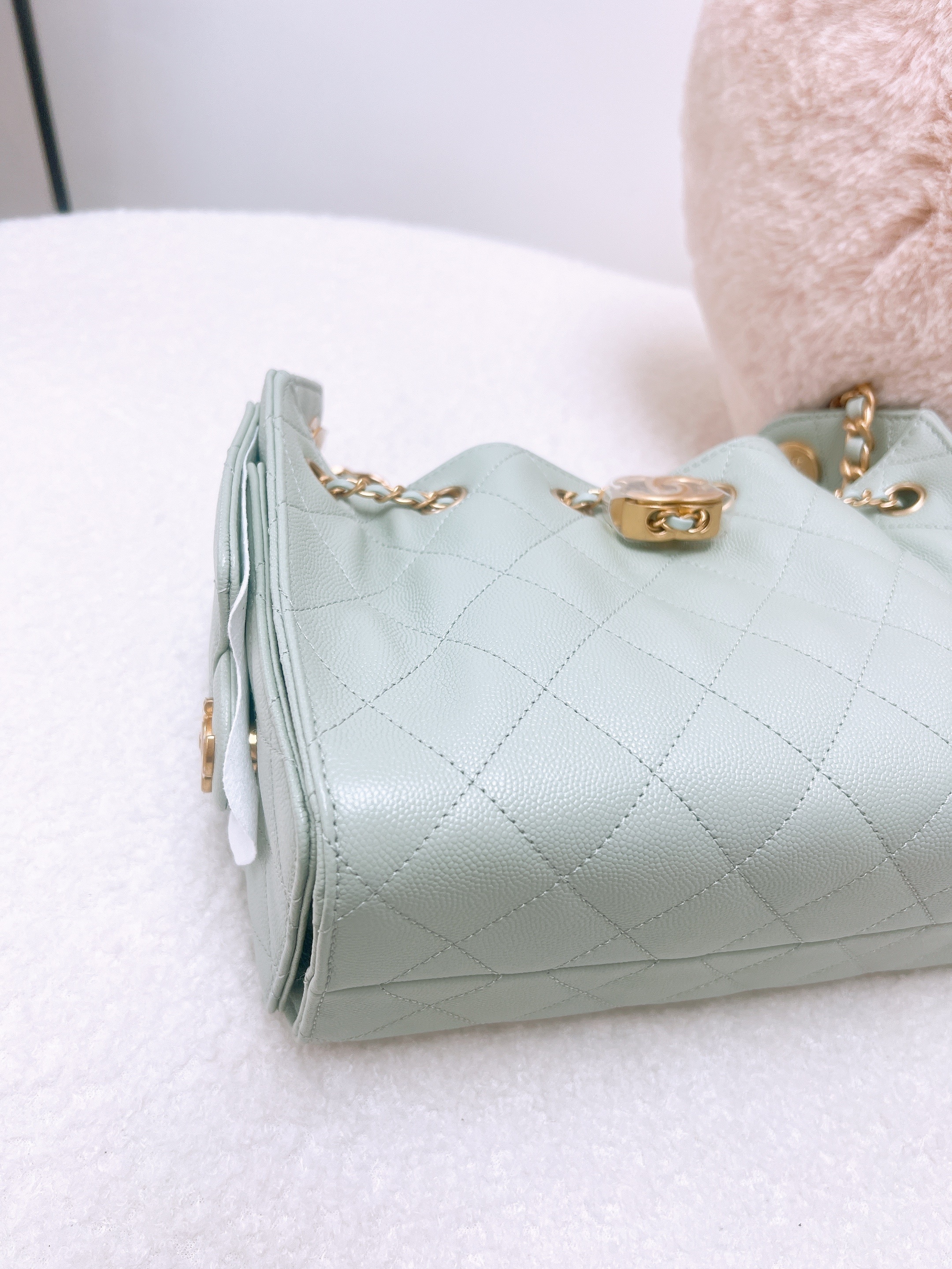 *Brand New* Chanel 25 mini 鼠尾草淺灰綠 (light green cavair GHw)