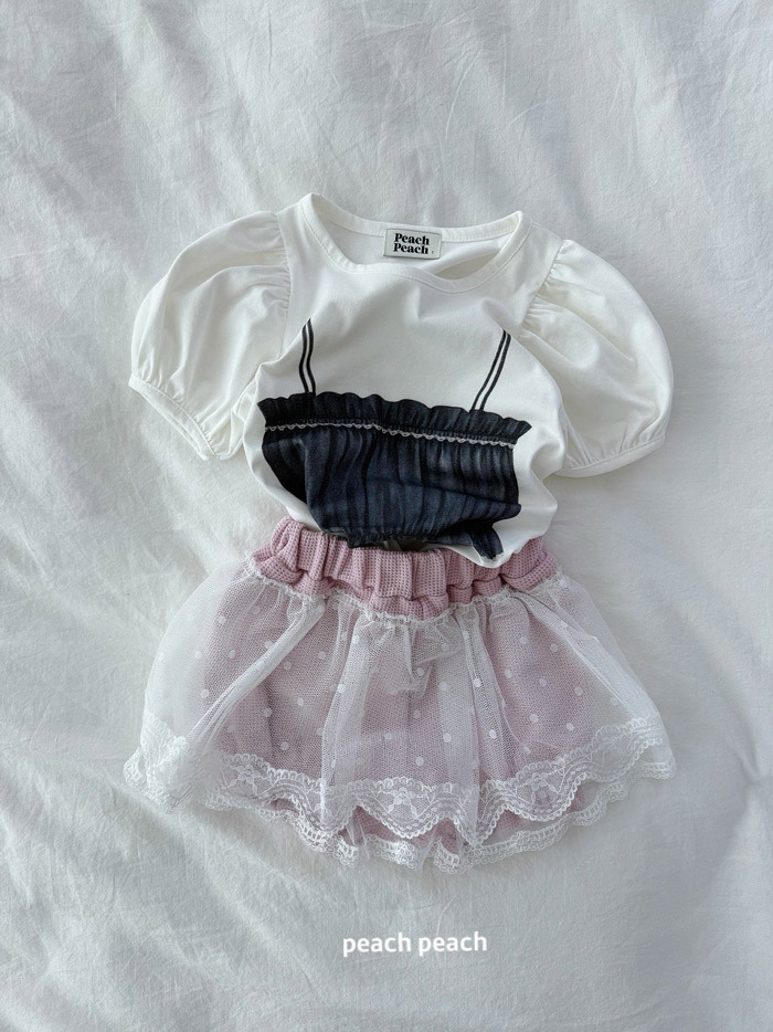 正韓夏PEACHPEACH 芭蕾舞衣澎袖上衣