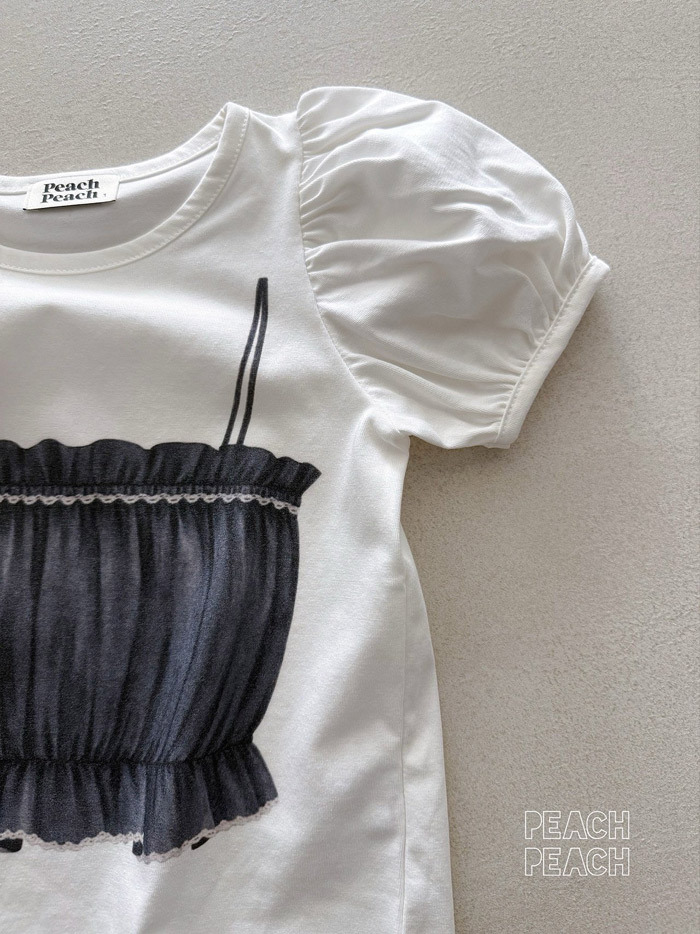 正韓夏PEACHPEACH 芭蕾舞衣澎袖上衣