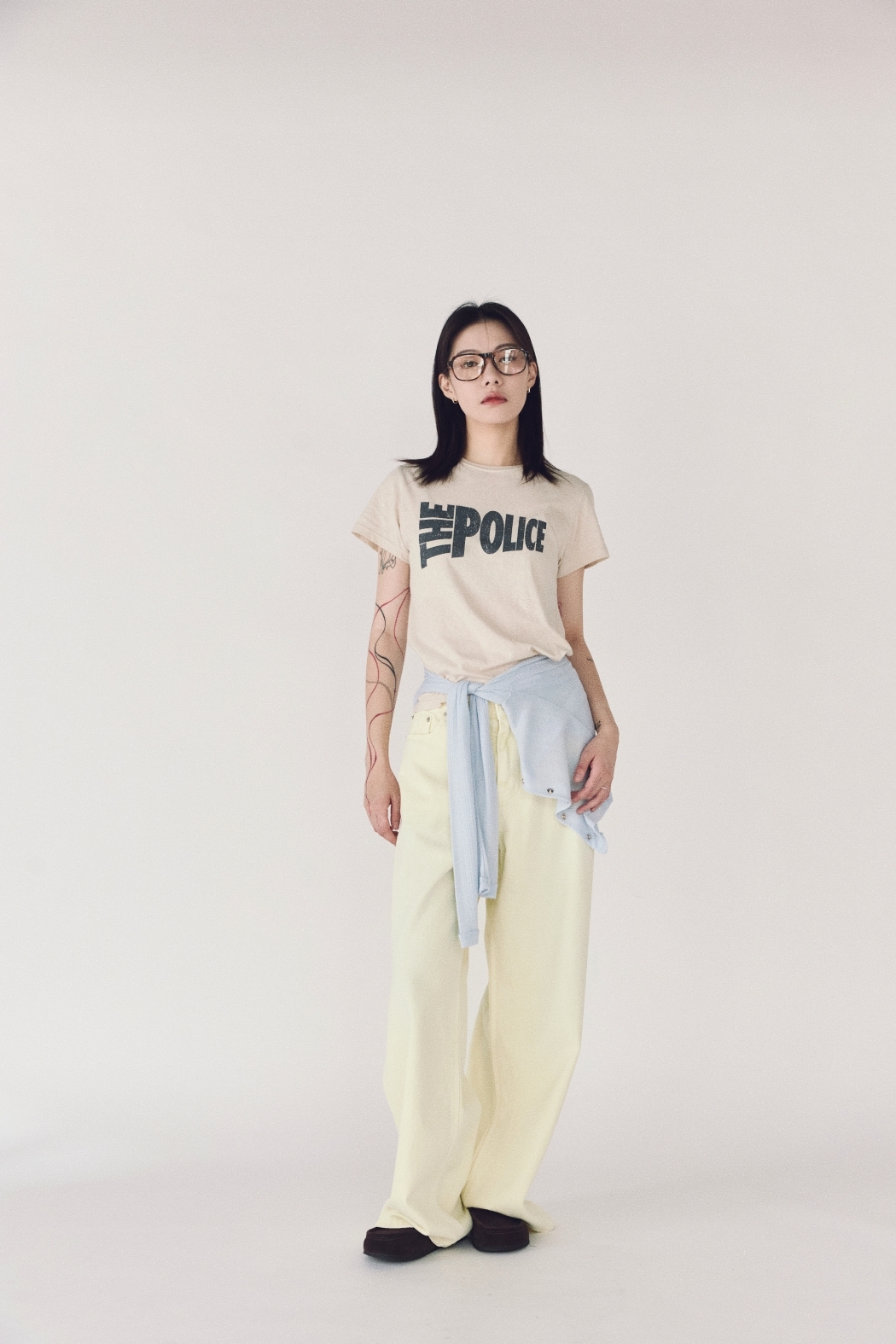 THE POLICE洗舊短踢-杏