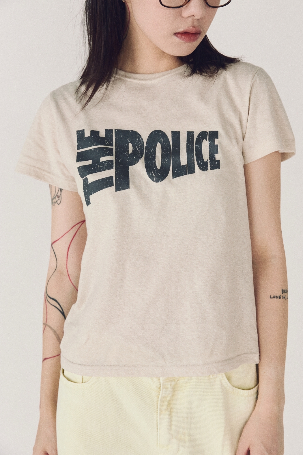 THE POLICE洗舊短踢-杏