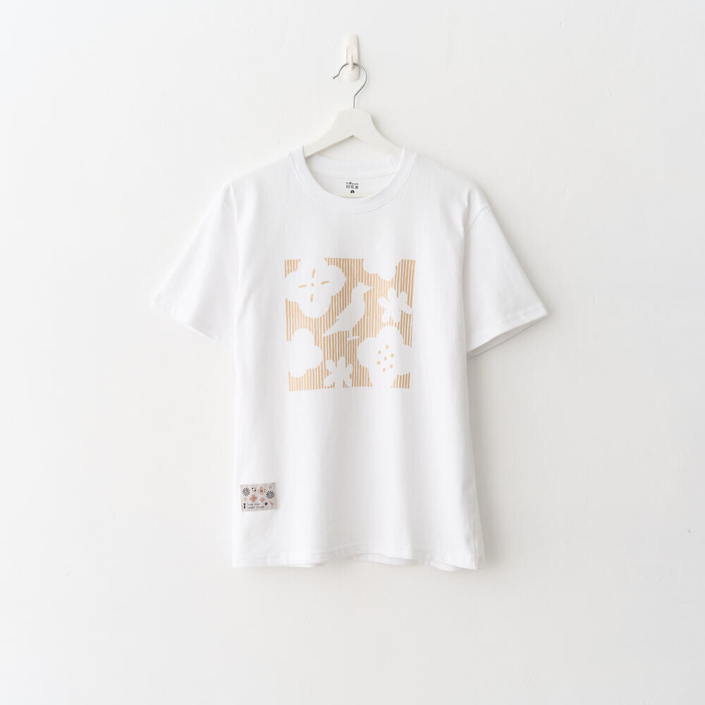 印花樂寬版絹印T恤/