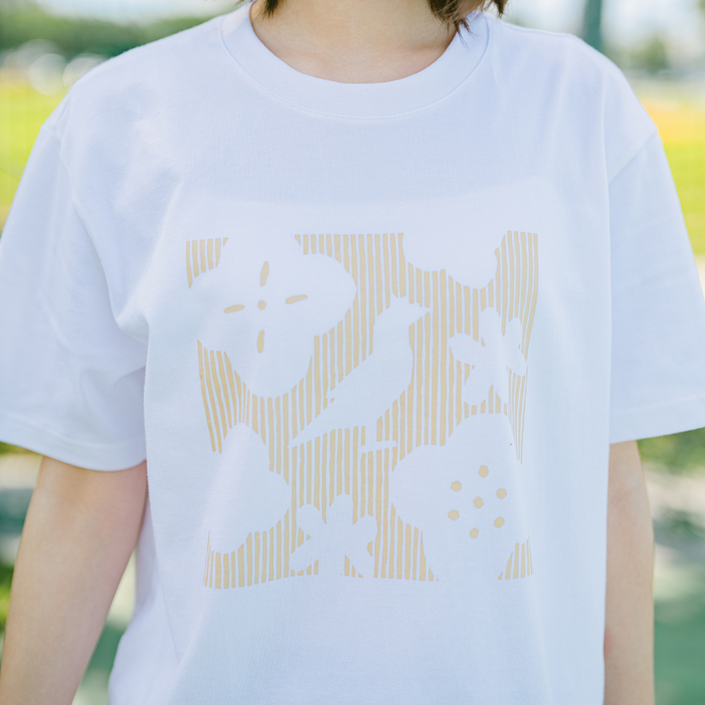 印花樂寬版絹印T恤/