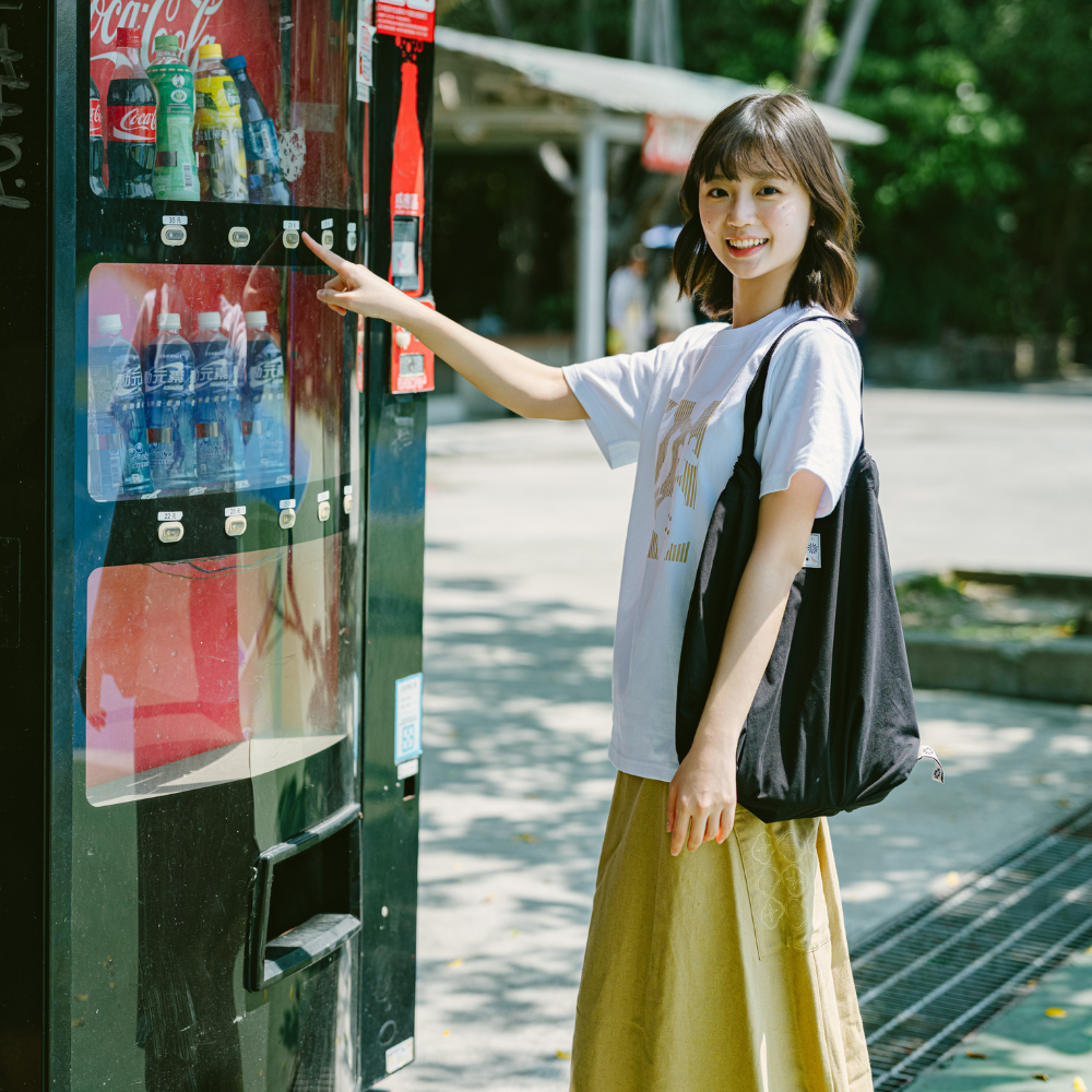 印花樂寬版絹印T恤/