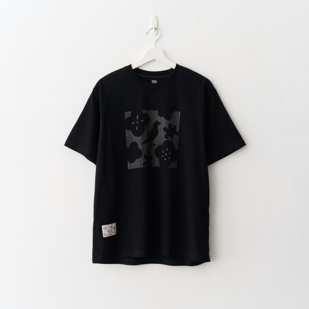 印花樂寬版絹印T恤/