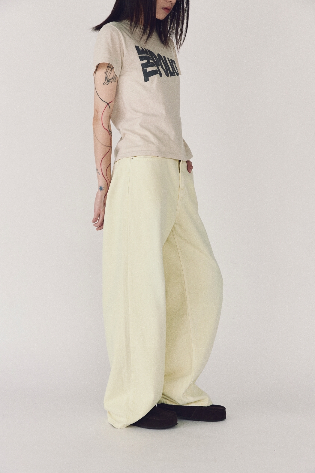 夏日檸檬黃牛仔褲