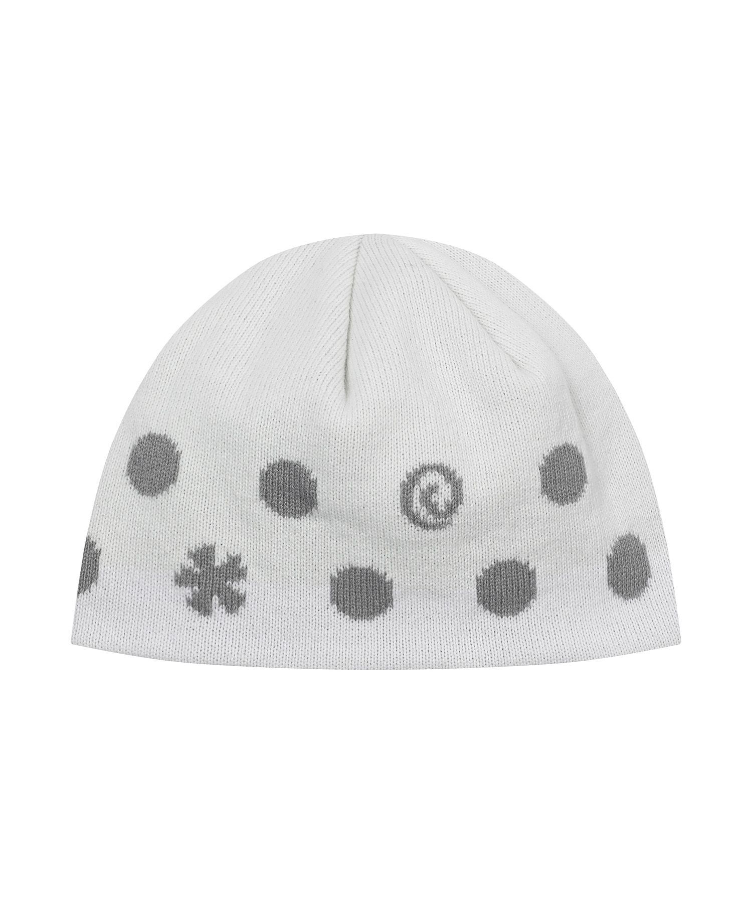 BAUF B 圓點針織毛帽 象牙白 BH25FW-WIVY7F