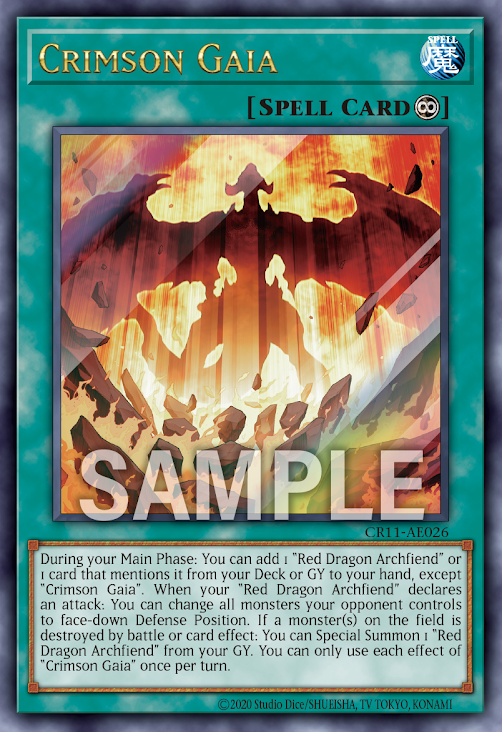 CR11-AE026 (UR/SER)Crimson Gaia(深紅地獄大地)