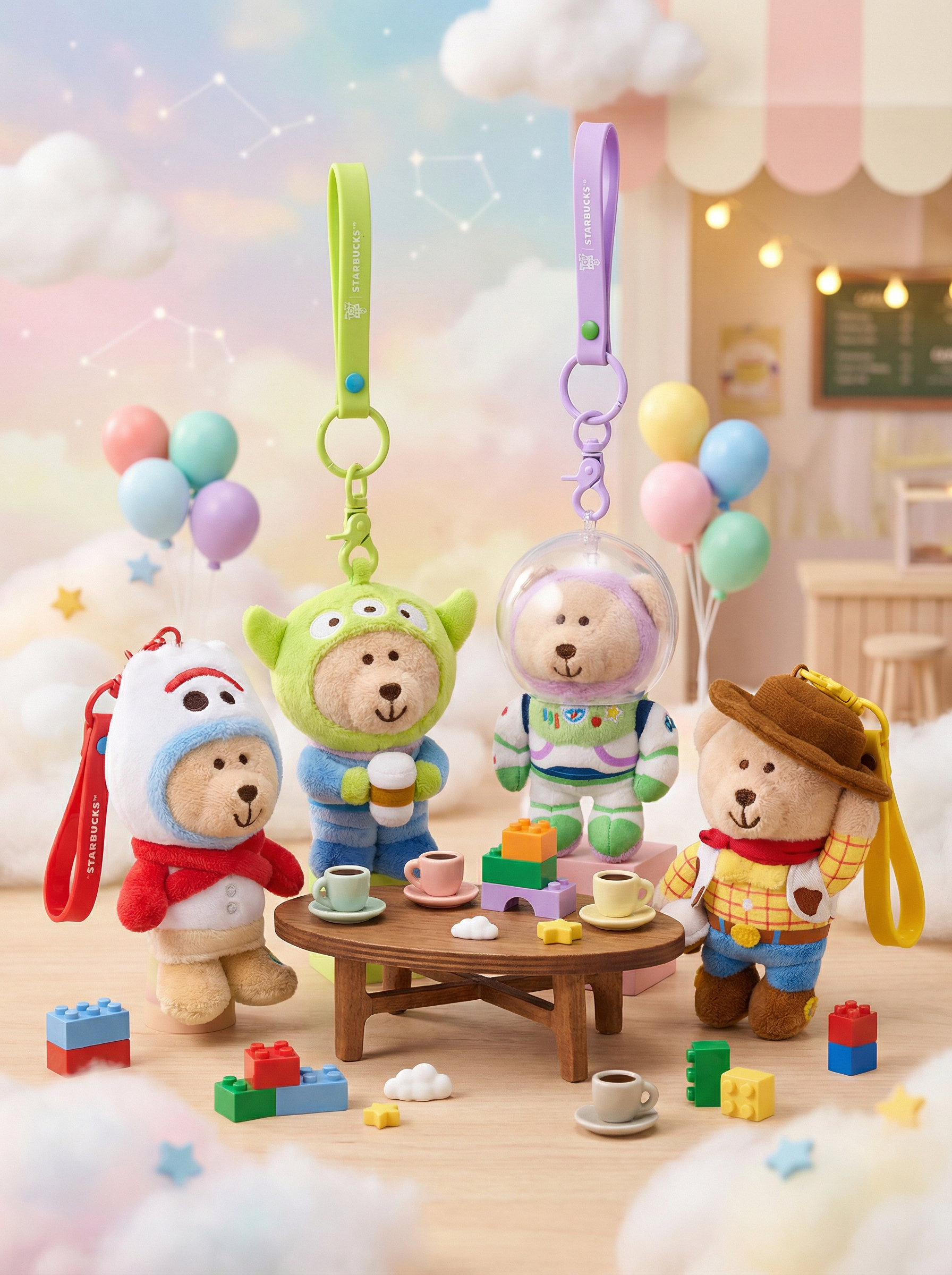 <玩具總動員聯名> STARBUCKS 星巴克  熊熊吊飾