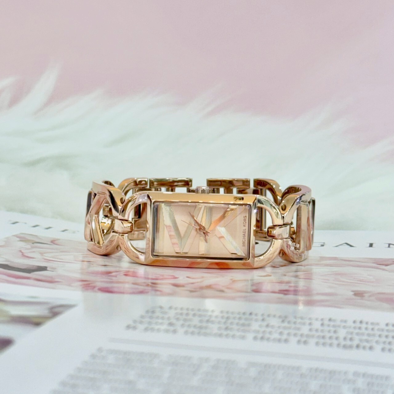 【MICHAEL KORS】 MK Empire 時尚手環式方形女錶MK7602 20mm 現代鐘錶