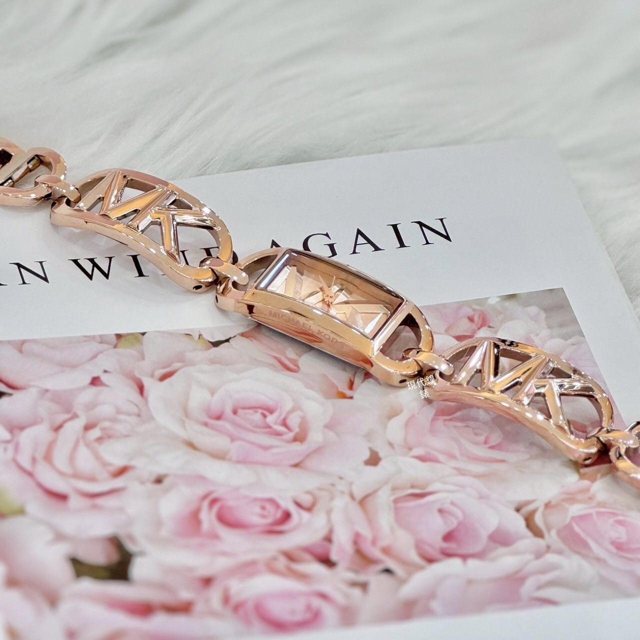 【MICHAEL KORS】 MK Empire 時尚手環式方形女錶MK7602 20mm 現代鐘錶