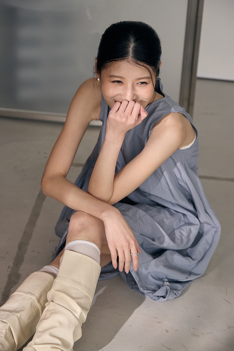 花苞擺廓形連身裙