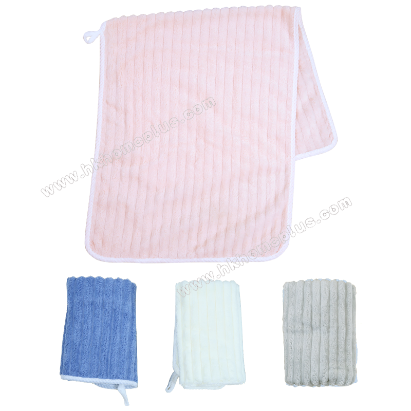 珊瑚條紋掛巾 (面巾/浴巾)