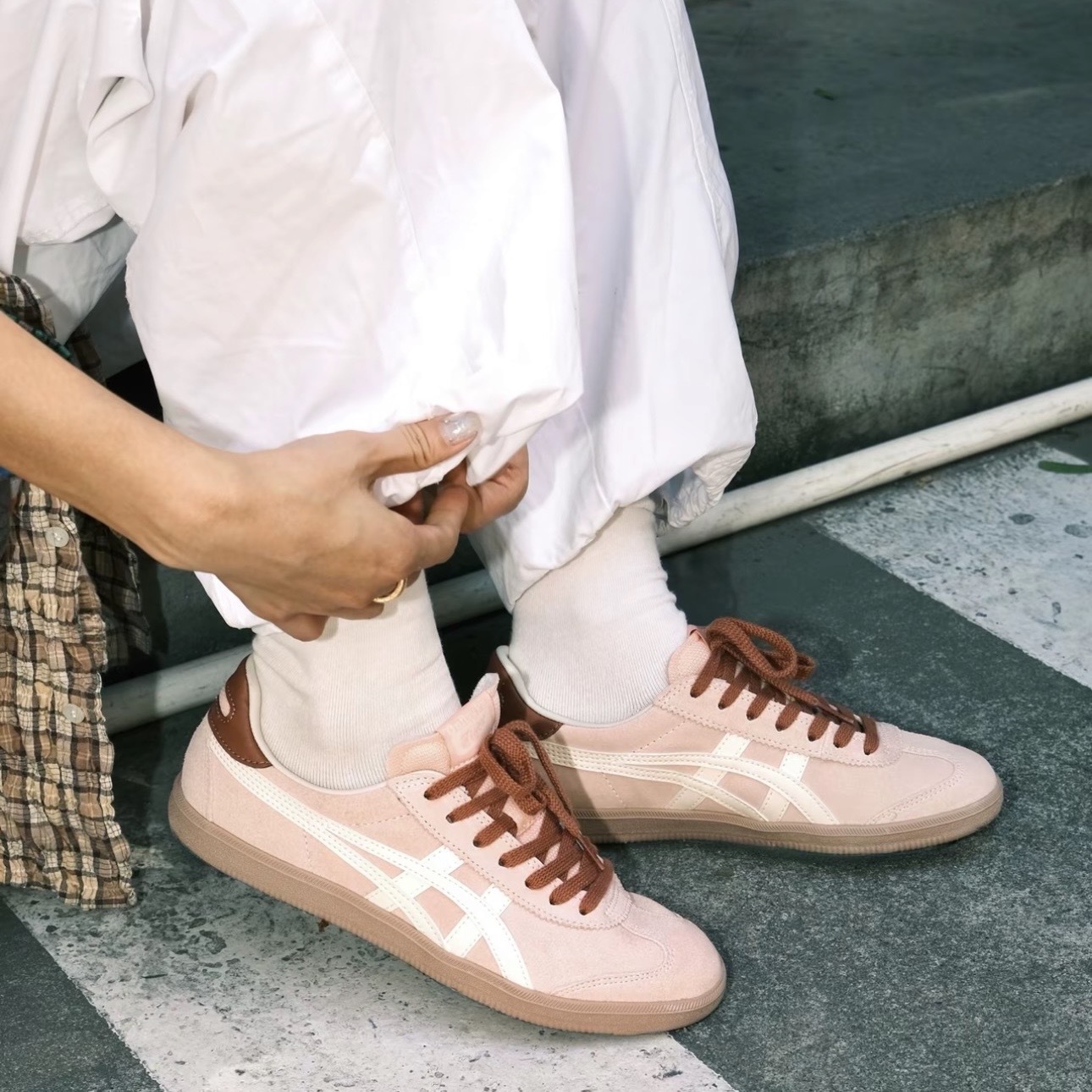 ONITSUKA TIGER 乾燥玫瑰 撞色 復古 德訓鞋 鬼塚虎 1183A907-704