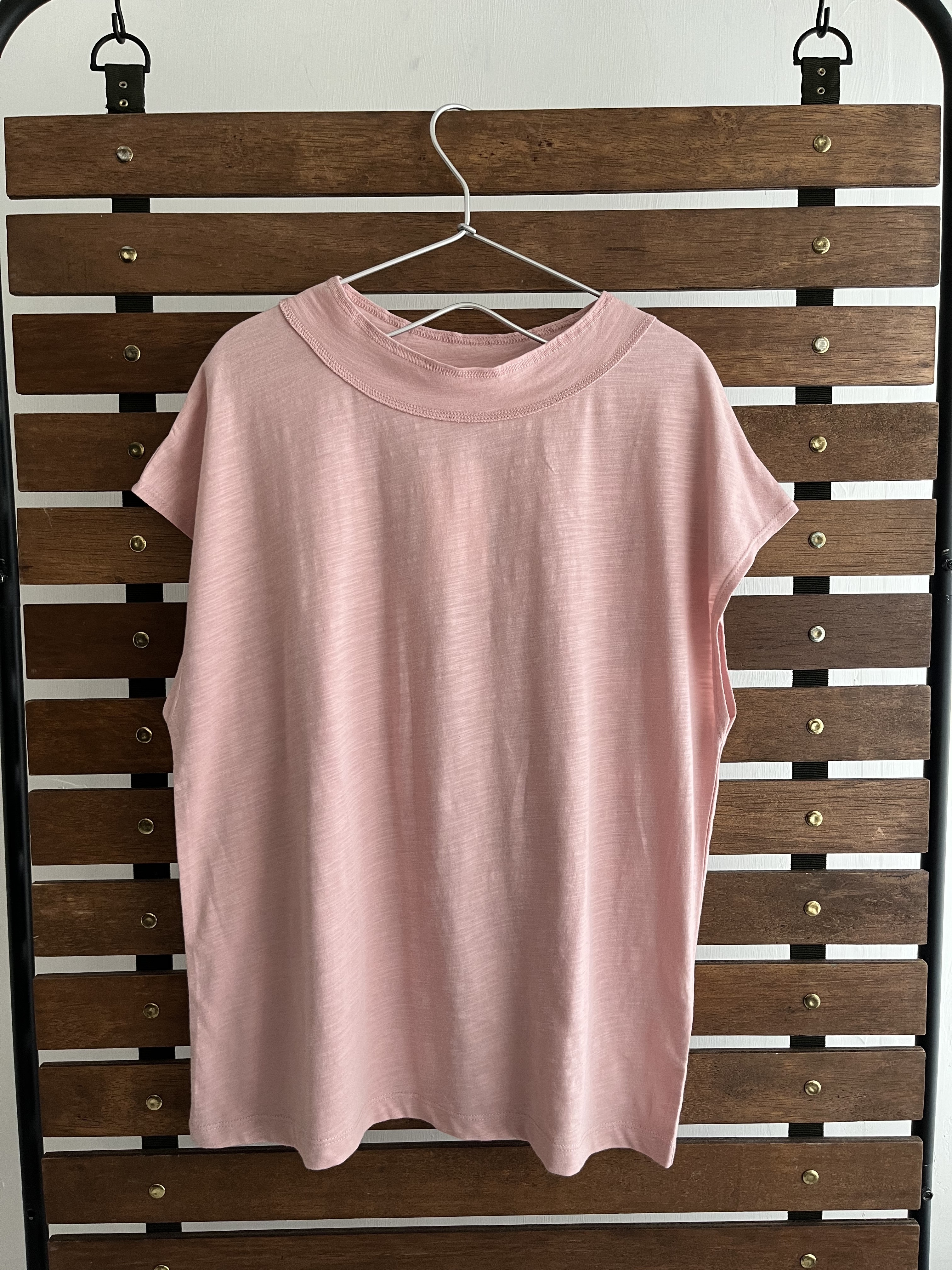 GENTIL粉紅色圓領top