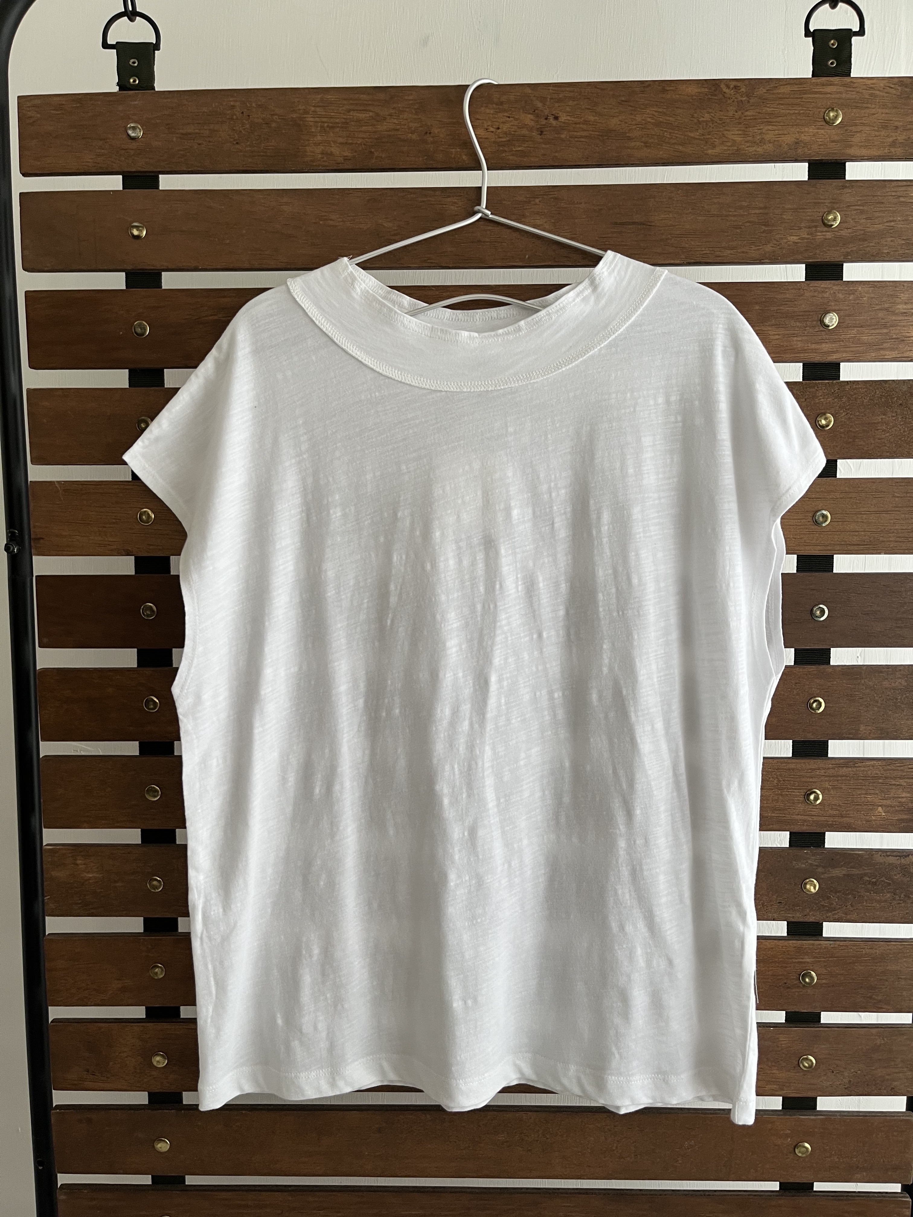 GENTIL白色圓領top