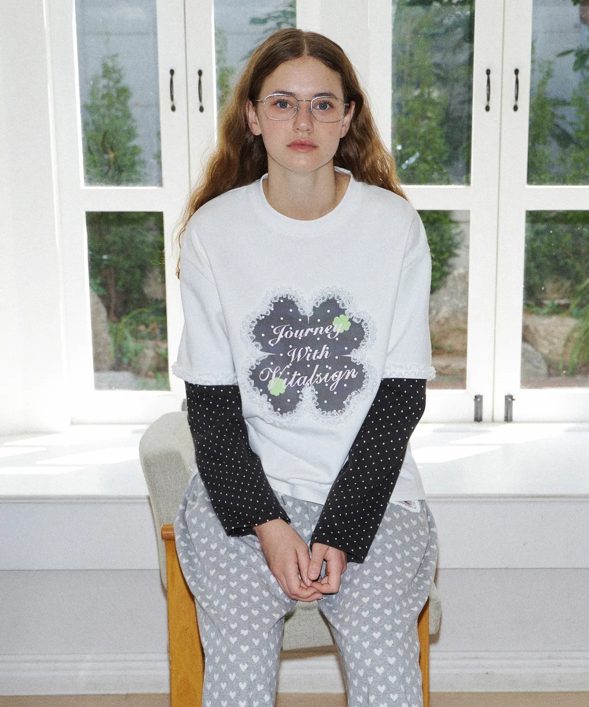 VITALSIGN Clover Lace Dot T-Shirt