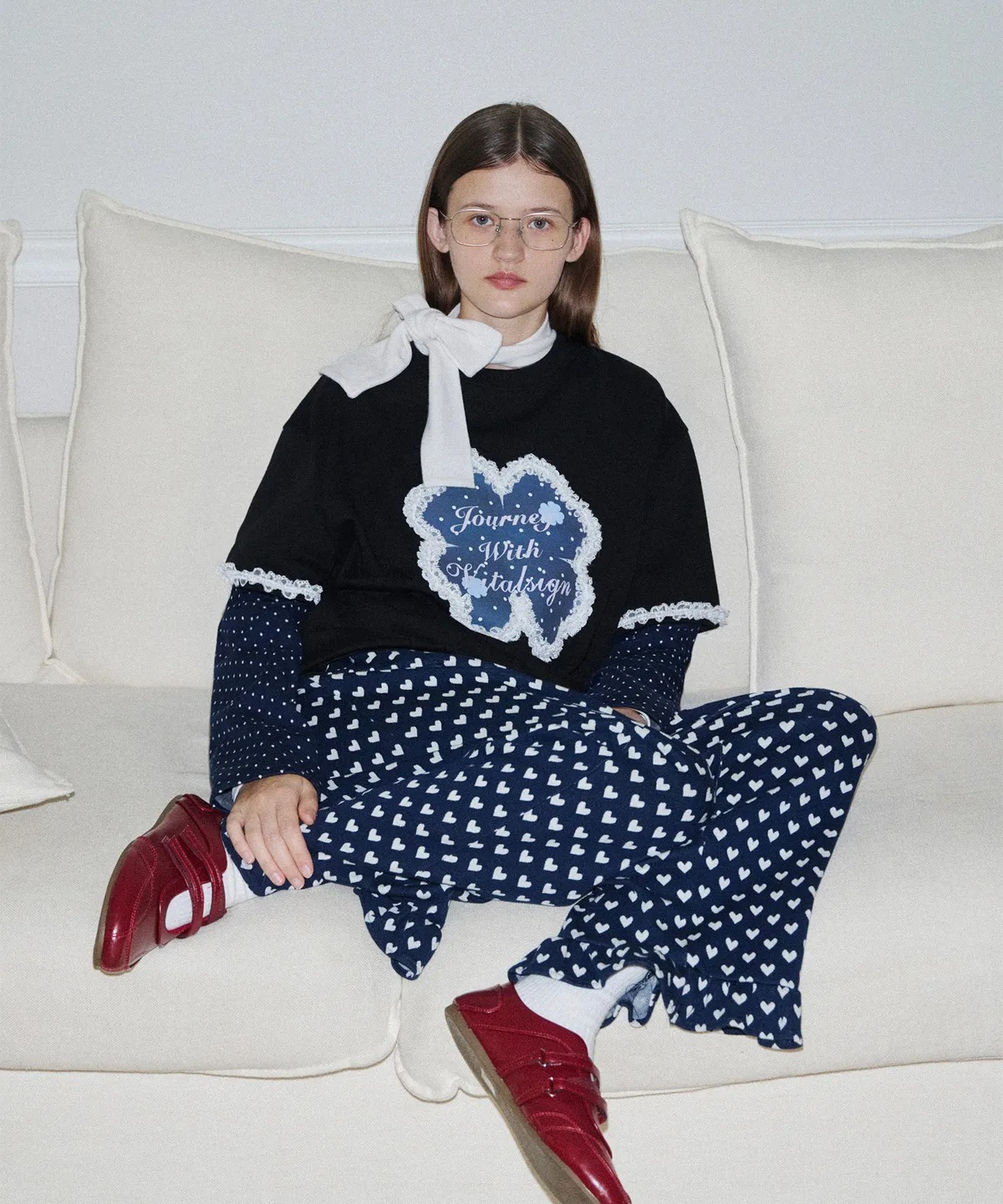 VITALSIGN Clover Lace Dot T-Shirt