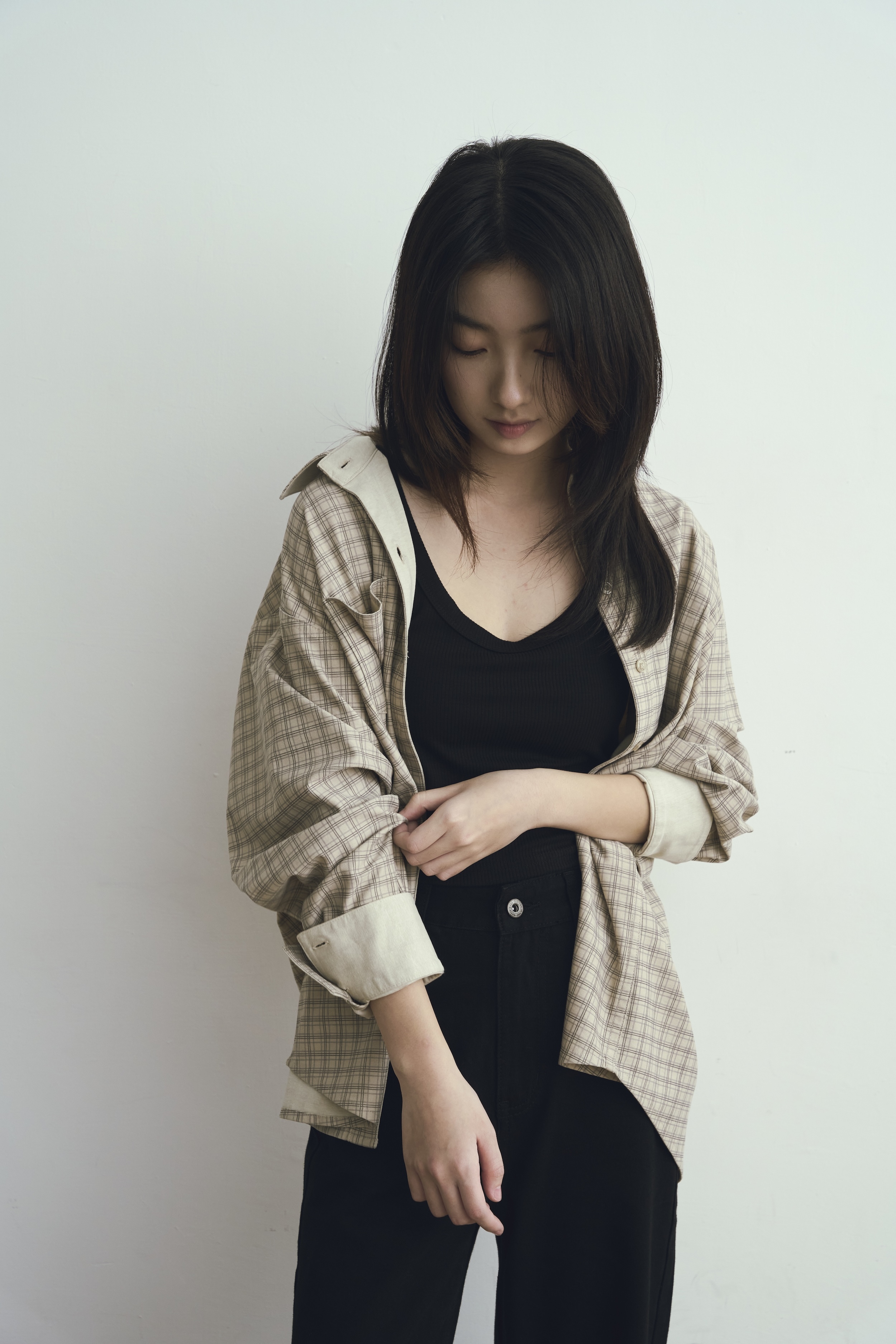 Gmade/雙面穿輕焙燕麥格紋襯衫-淺杏【預購】