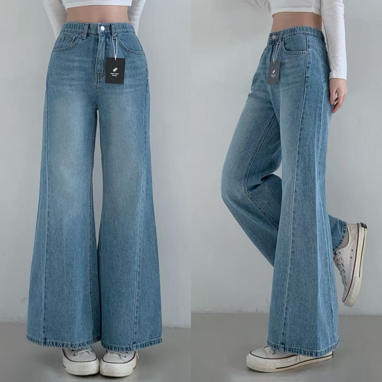#342 (短版&長版) 全橡筋腰 LIGHT DENIM