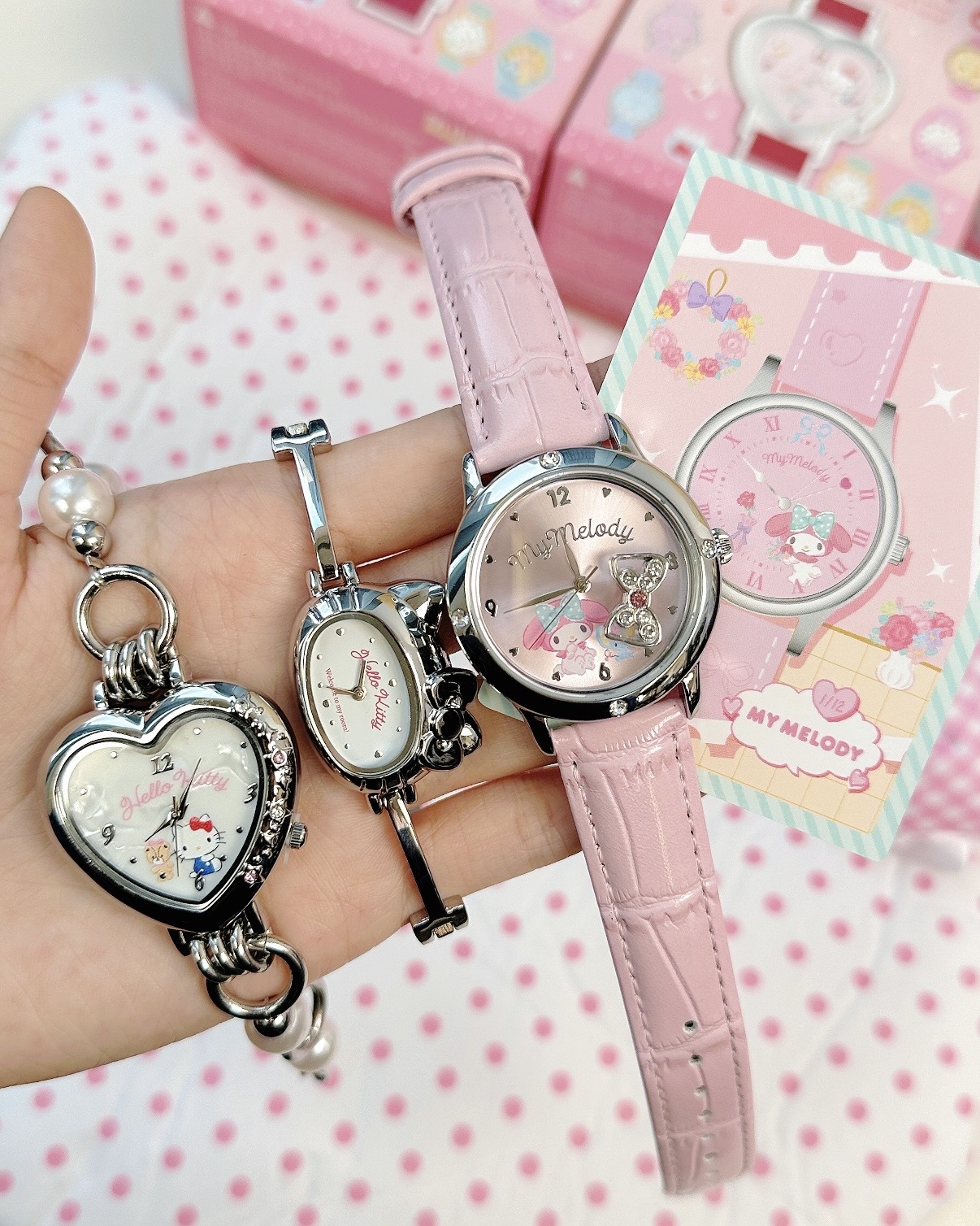 SANRIO 三麗鷗家族 MY ROOM 系列 HELLO KITTY 布丁狗 酷洛米 帕恰狗 大耳狗 KITTY貓 凱蒂貓 人魚漢頓 花小兔 腕錶 手錶 盲盒 / 預購