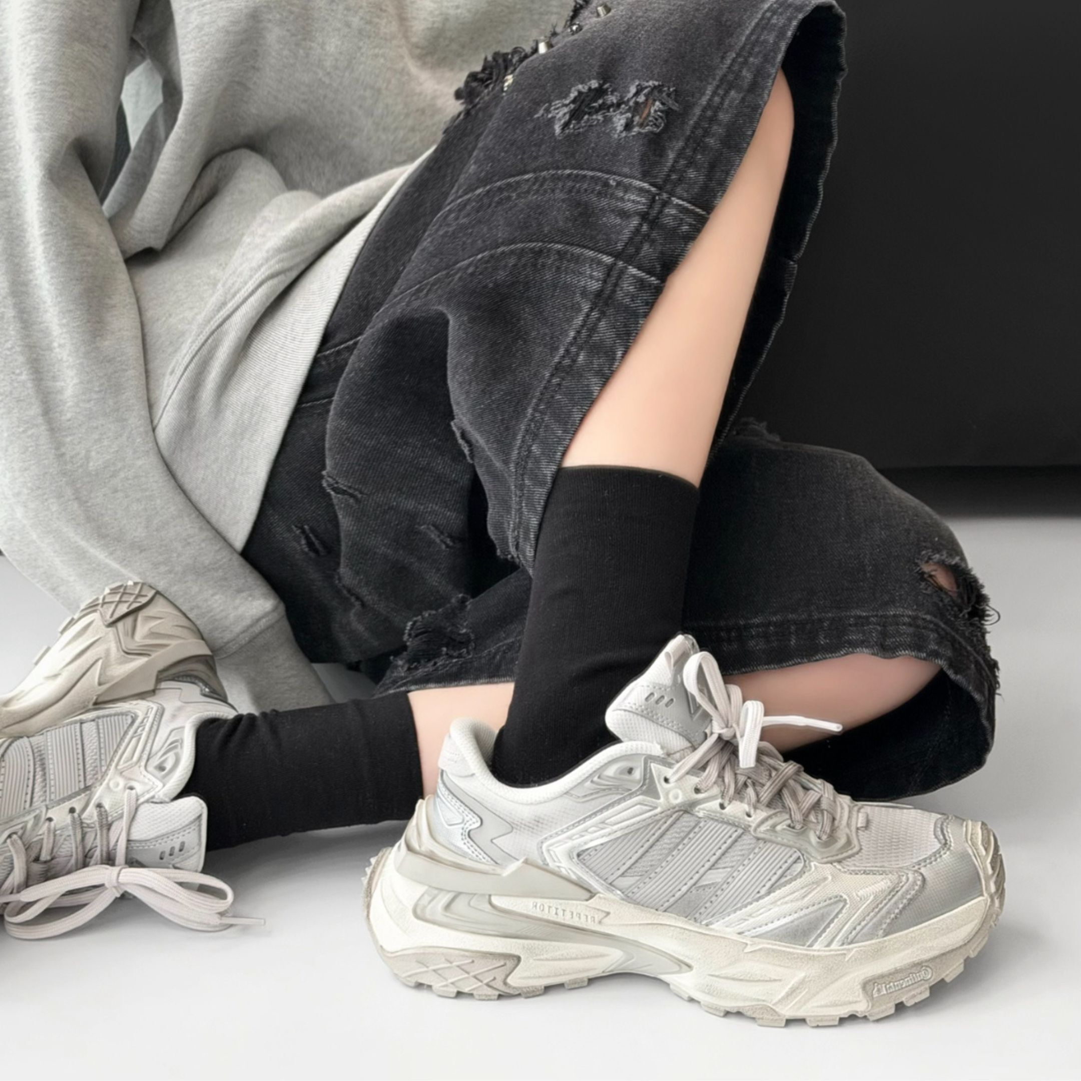 NICEDAY 代購 Adidas XLG Storm Edge 灰 復古 做舊 老爹鞋 KJ4569