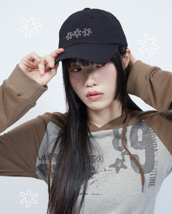 【直播】LMR LX0413917 三花圖案刺繡棒球帽