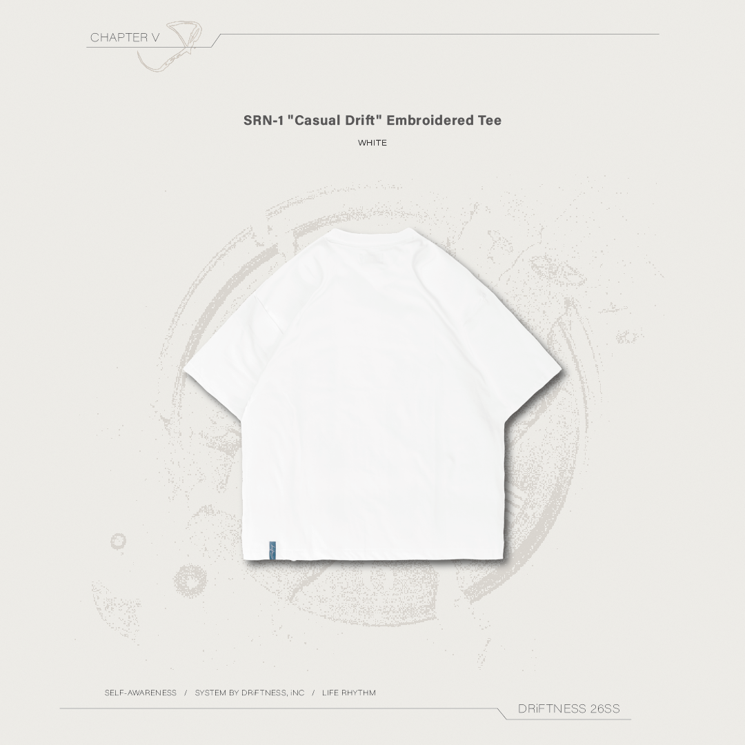 DRiFTNESS | SRN-1 "Casual Drift" 超涼感刺繡素踢 - White