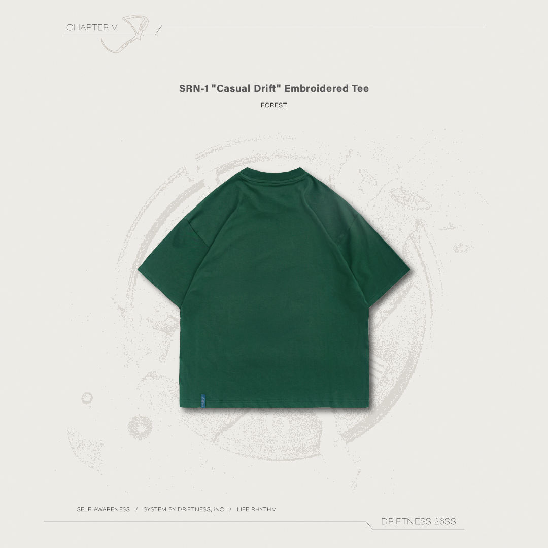 DRiFTNESS | SRN-1 "Casual Drift" 超涼感刺繡素踢 - Forest