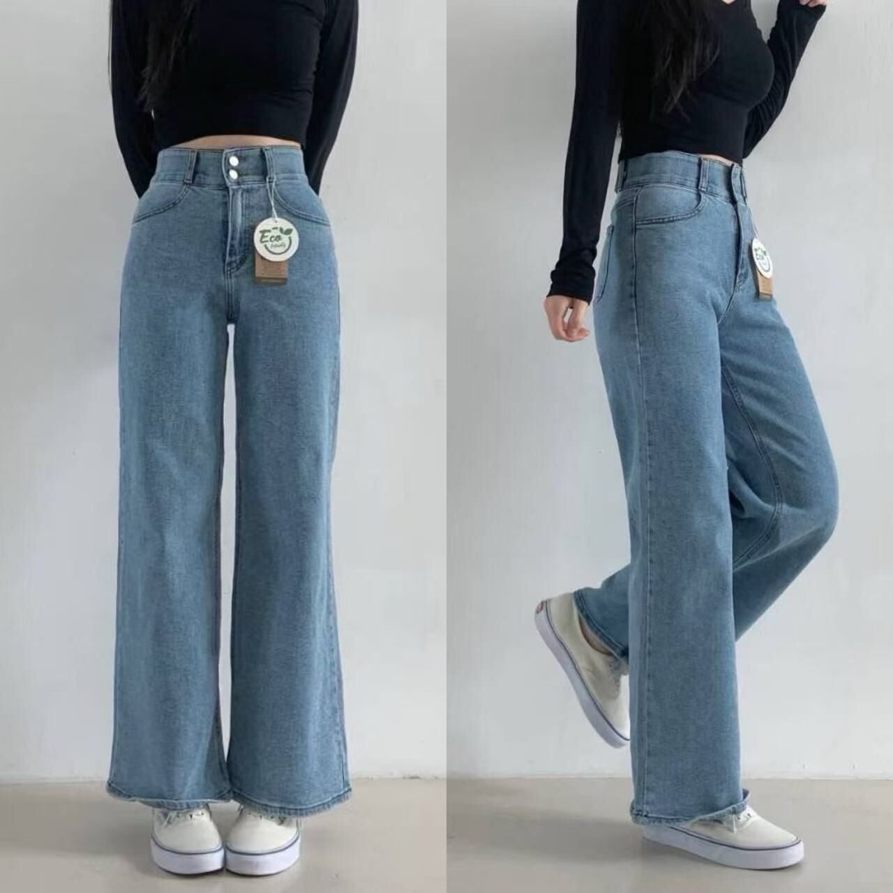 #343 全橡筋腰 DENIM (短版&長版)