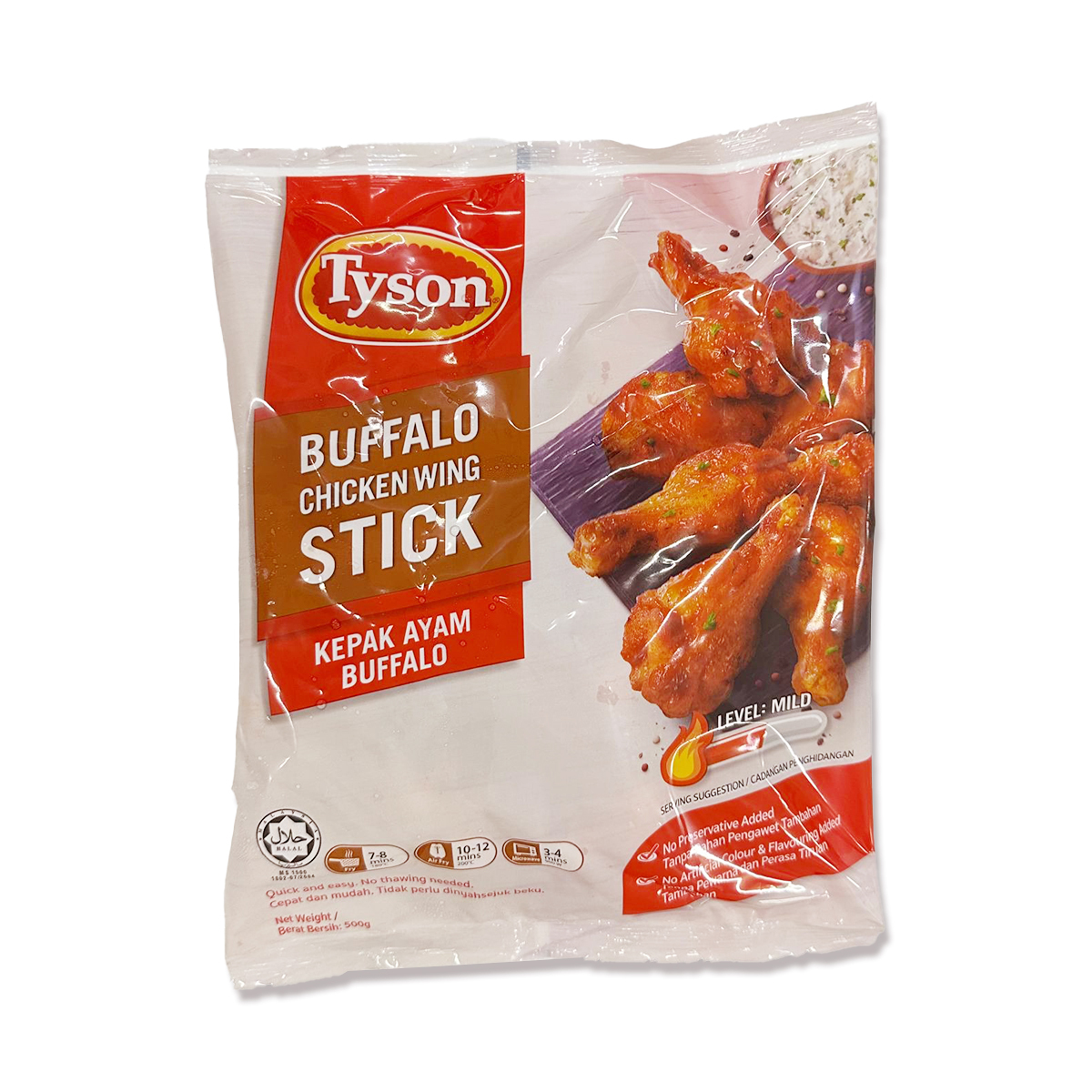 Tyson-Buffalo Chicken Wing Stick (Mild Spicy)(est.450-500g)｜Air-Fry｜Ready-to-eat (Frozen-18°C)