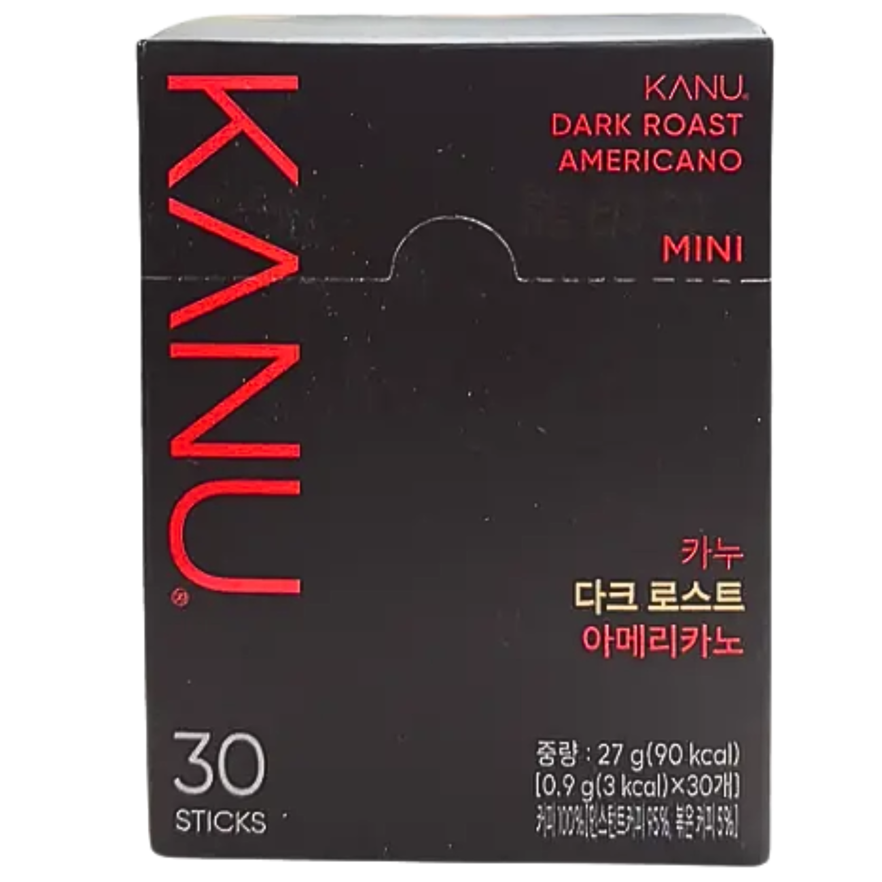 KANU - 韓國深度烘焙美式即沖即溶黑咖啡Mini 30包 到期日2026-10-1