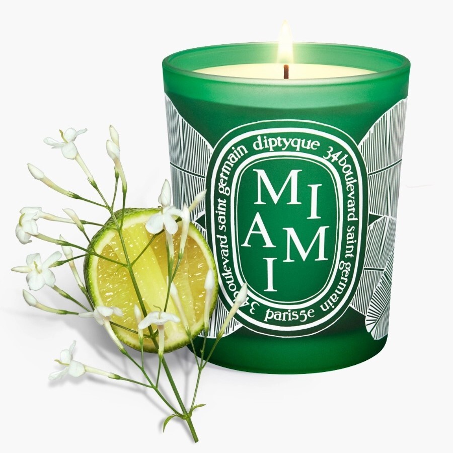 ディプティック　マイアミ　キャンドル　190g dyptique MIAMI Diptyque Miami 邁阿密經典蠟燭190g 城市香氛蠟燭| 木蘭花與青檸度假香