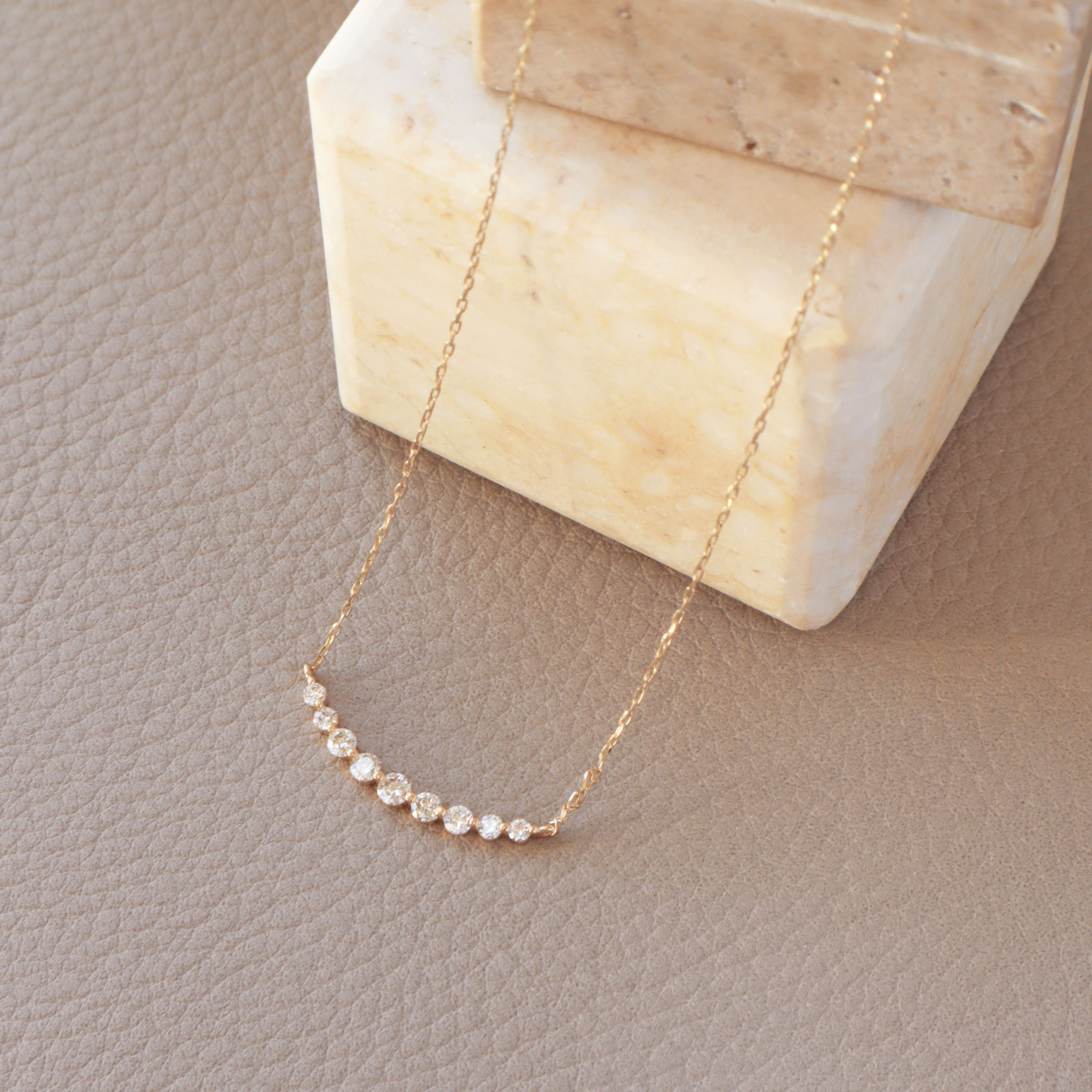 18K/甜美微笑真鑽項鍊