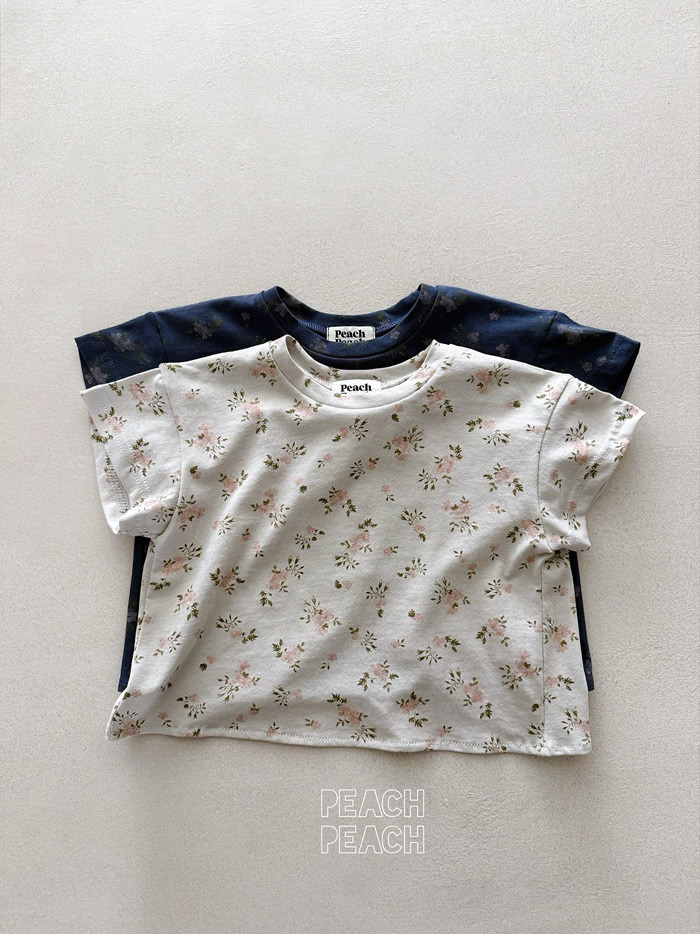 正韓夏PEACHPEACH 兩色碎花背後超美上衣