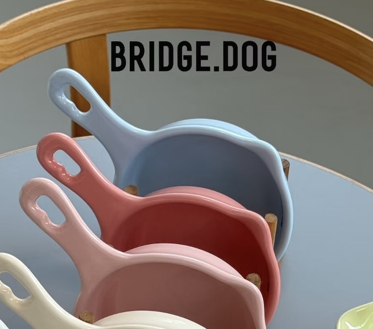 BRIDGE.DOG MINI 亮面平底鍋造型盤 (珊瑚粉)