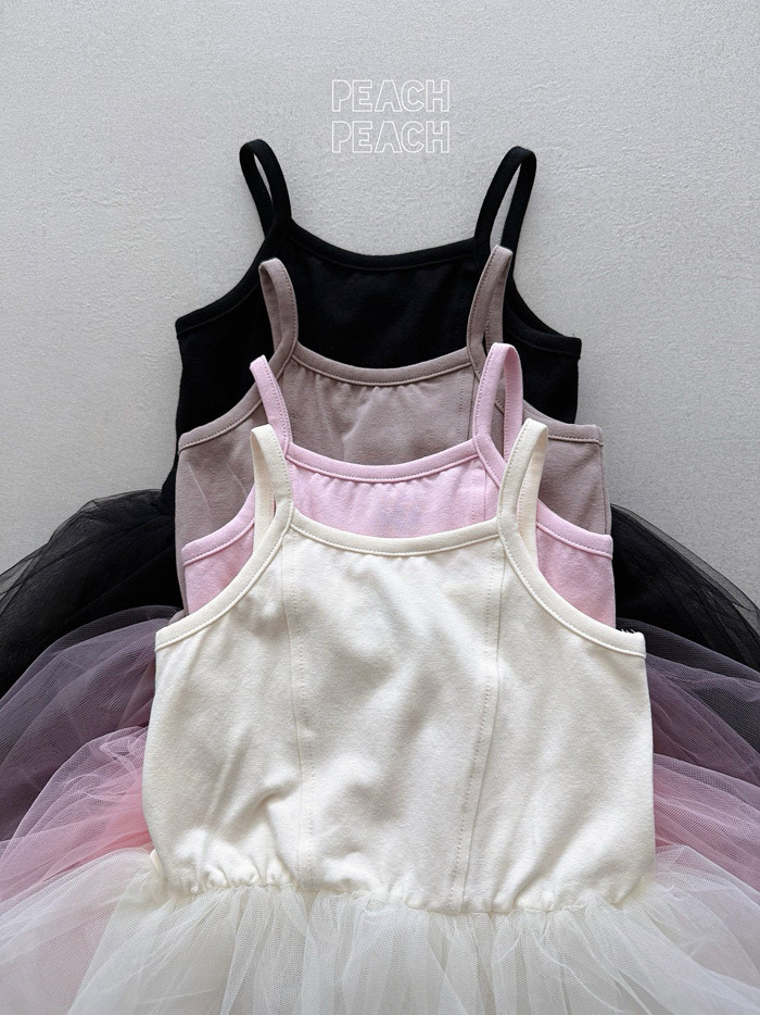 正韓夏PEACHPEACH 四色芭蕾紗裙洋裝