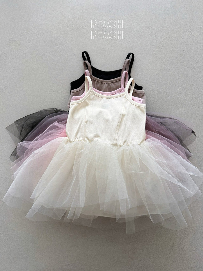 正韓夏PEACHPEACH 四色芭蕾紗裙洋裝