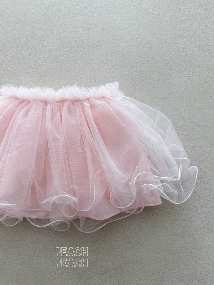 正韓夏PEACHPEACH 五色軟紗浪花澎澎裙