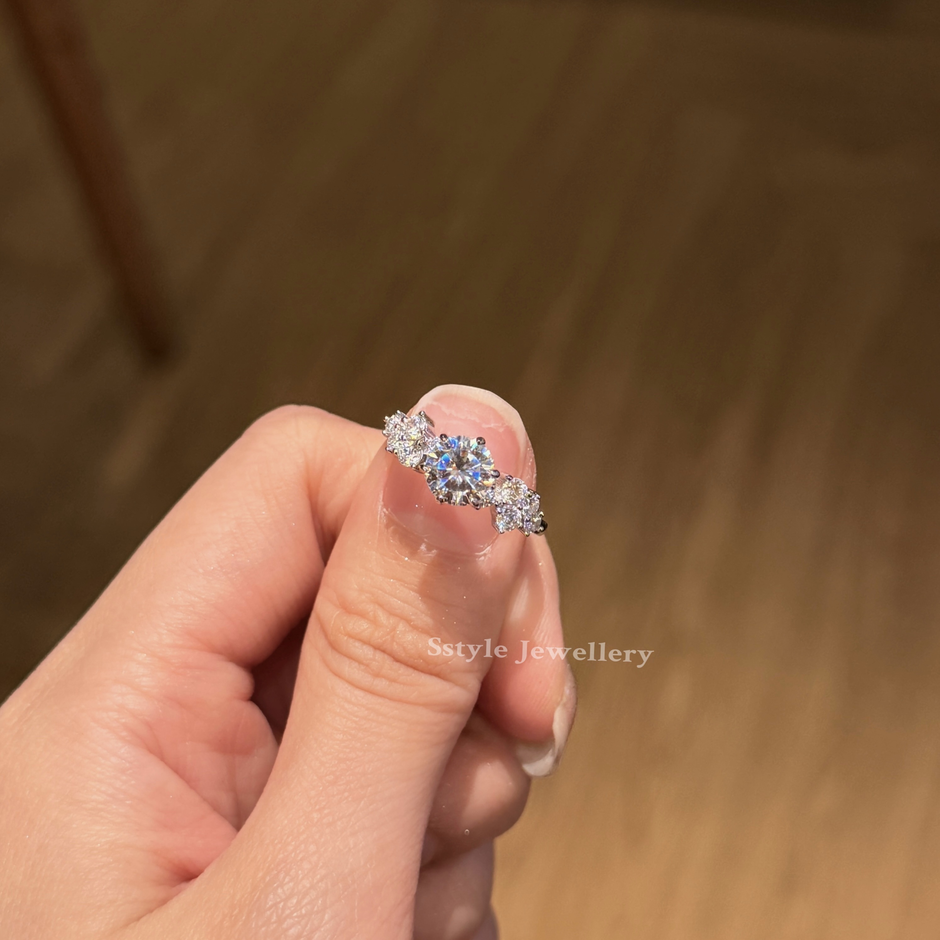 Zoey moissanite ring