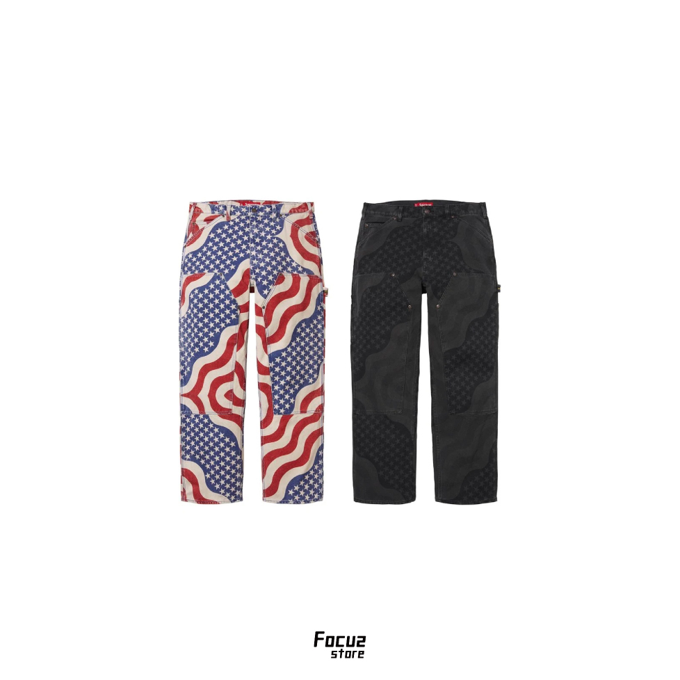 【Focus Store】現貨秒發 Supreme SS26 Week5 Flag Double Knee Painter Pant 國旗圖騰 牛仔褲