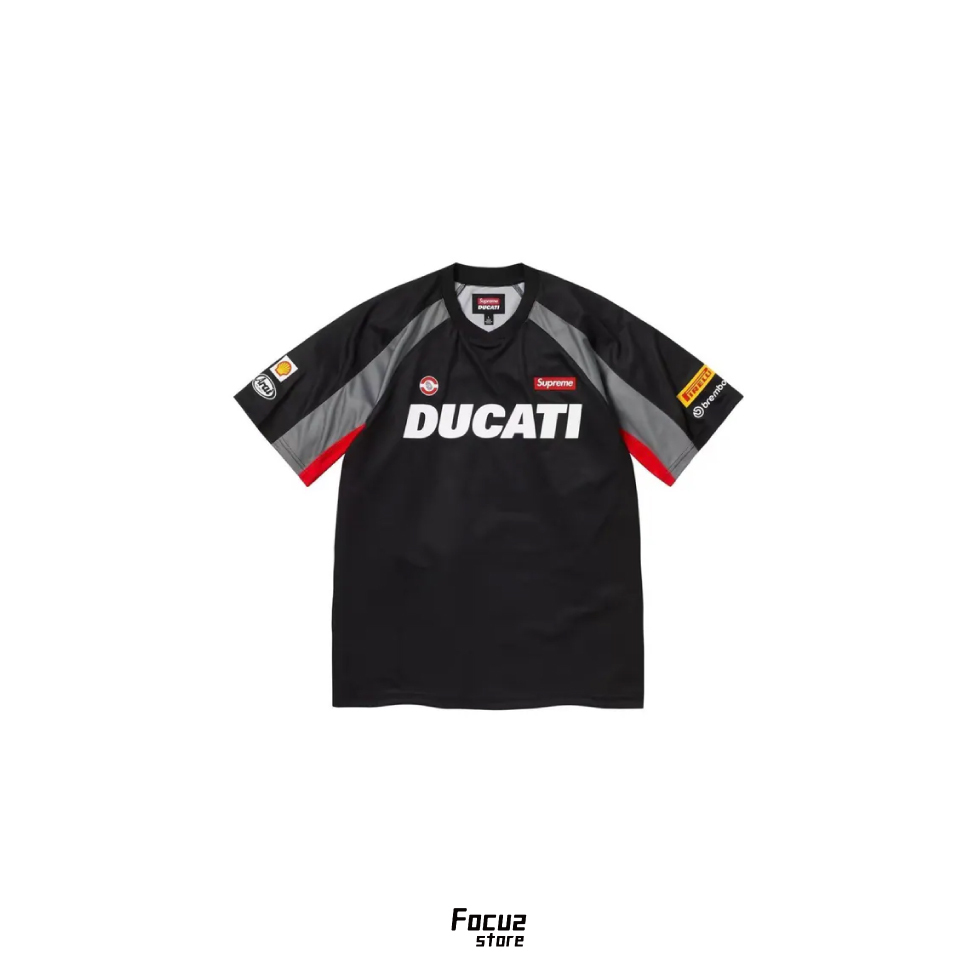 【Focus Store】現貨秒發 Ducati x Supreme SS24 Soccer Jersey "Black" 杜卡迪 短袖球衣 黑色
