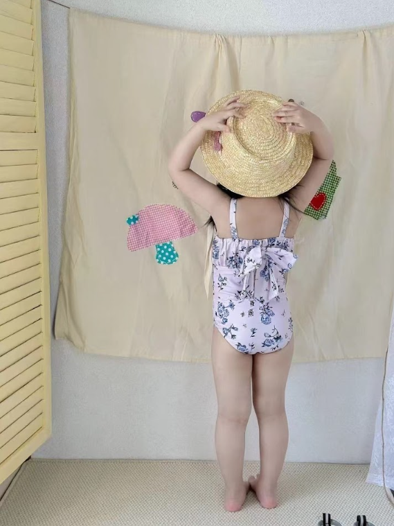 BYC04SW055PK    法式莊園名媛碎花泳衣