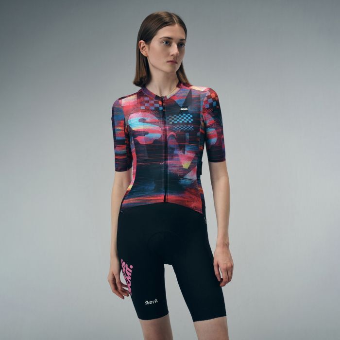 餘暉之城黑粉女款短車衣