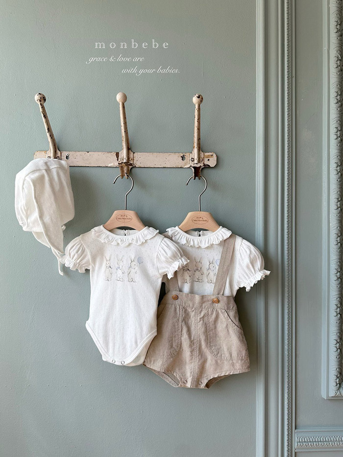 正韓夏Monbebe 親子裝_三色荷葉邊泳衣