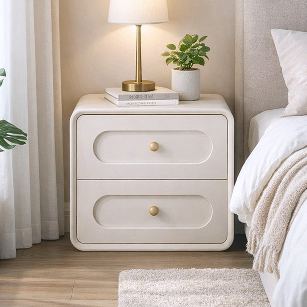 【AOTTO】免組裝北歐風簡約雙抽床頭櫃(FT-009)